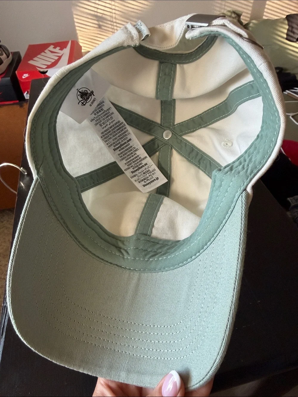 Disney Cream and Mint Adjustable Baseball Hat